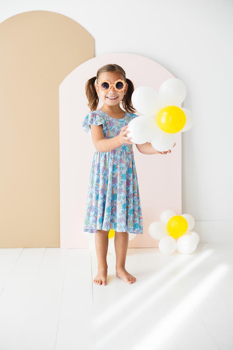 Baby Girl's Groovy Fall After All Twirl Dress, Alternate, color, Blue