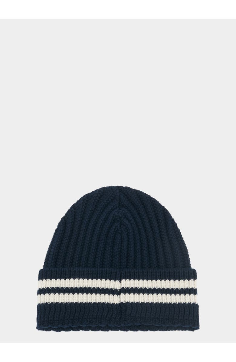 Bally Beanie With Bally Stripes, Alternate, color, Blue