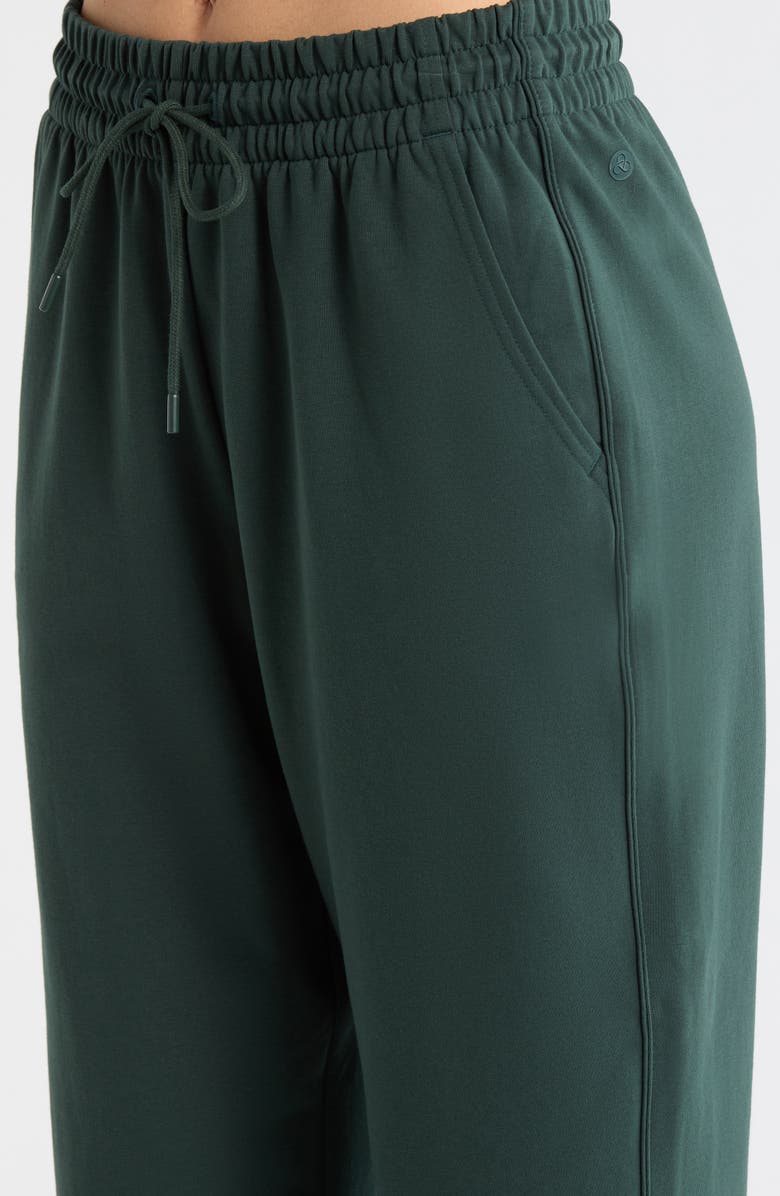 Zella Tempo Terry Ankle Pants, Alternate, color, Green Timber