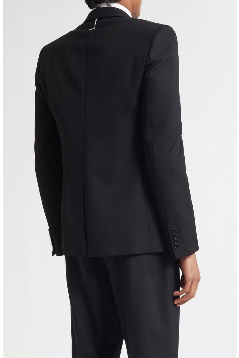 Rever Crystal Embellished Peak Lapel Blazer, Alternate, color, BLACK