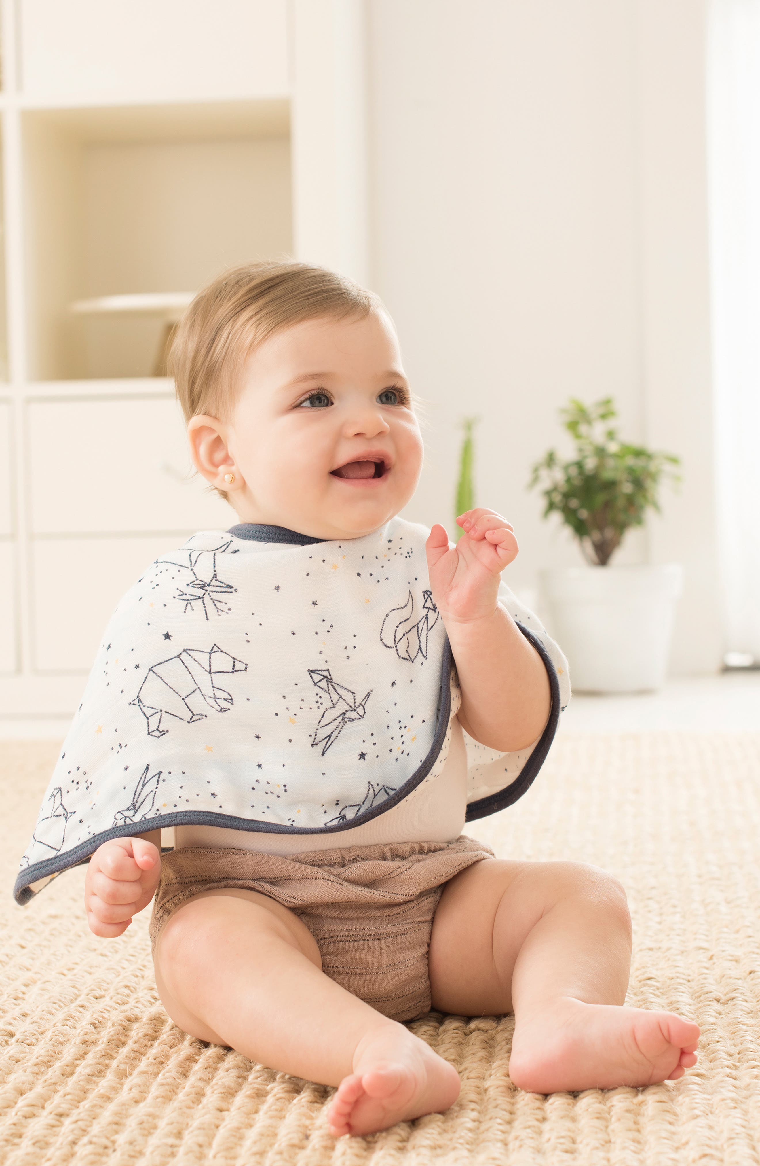 aden + anais Stargaze Print Silky Soft Burpy Bib | Nordstromrack
