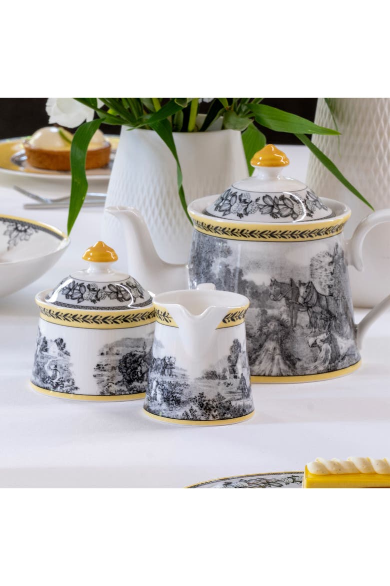 Audun Ferme Teapot, Alternate, color, White