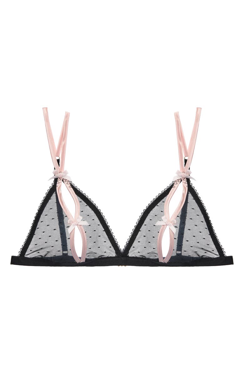 Von Follies By Dita Von Teese Coquine Open Bralette, Alternate, color, Black