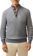 Faherty Quarter Button Organic Cotton & Cashmere Sweater