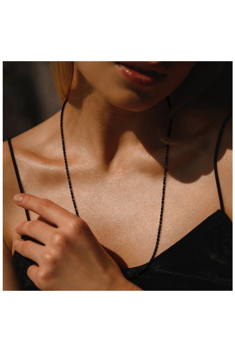 1.8mm Oval Diamond Cut Necklace, Alternate, color, BLACK