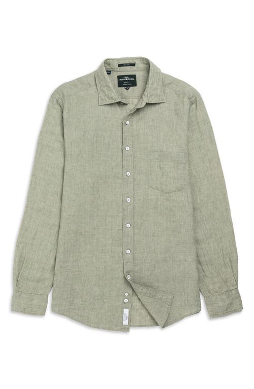 Rodd & Gunn Coromandel Button-up Linen Shirt In Sage Grey