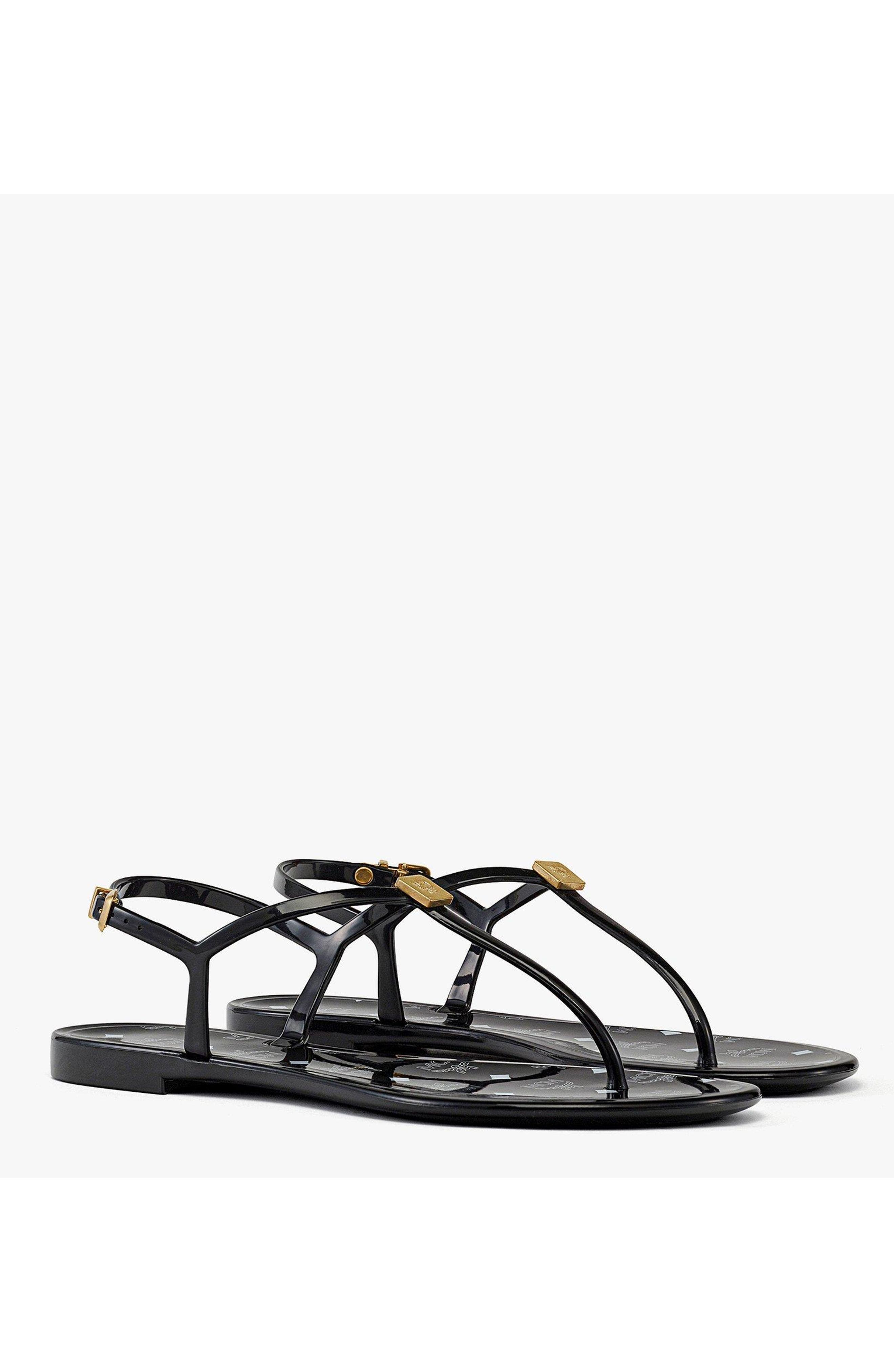 MCM Women's Monogram Jelly Sandals, Main, color, 