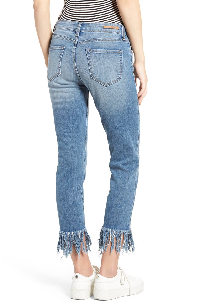 Fringe Cuff Crop Jeans, Alternate, color, DAWSON WASH