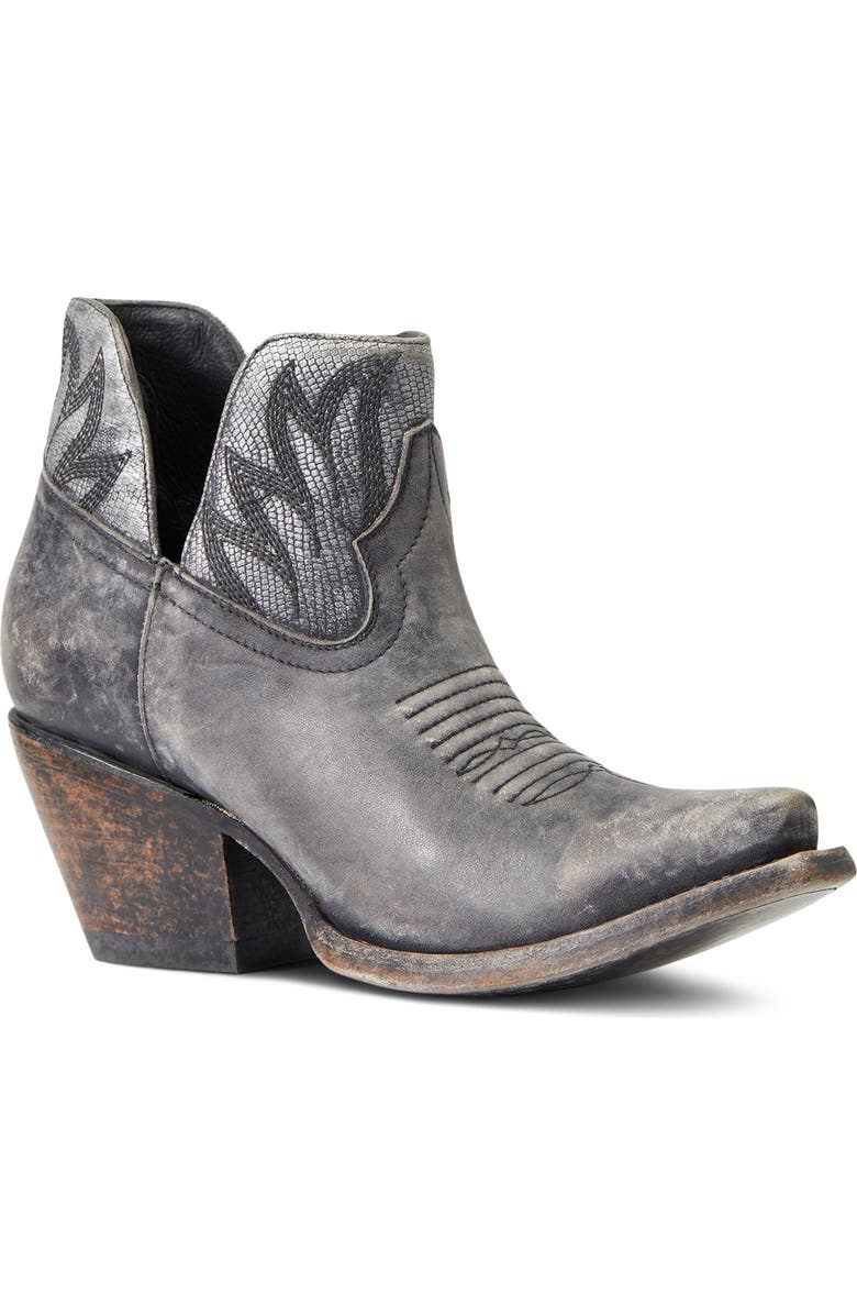Ariat Hazel Block Heel Western Bootie, Main, color, Black