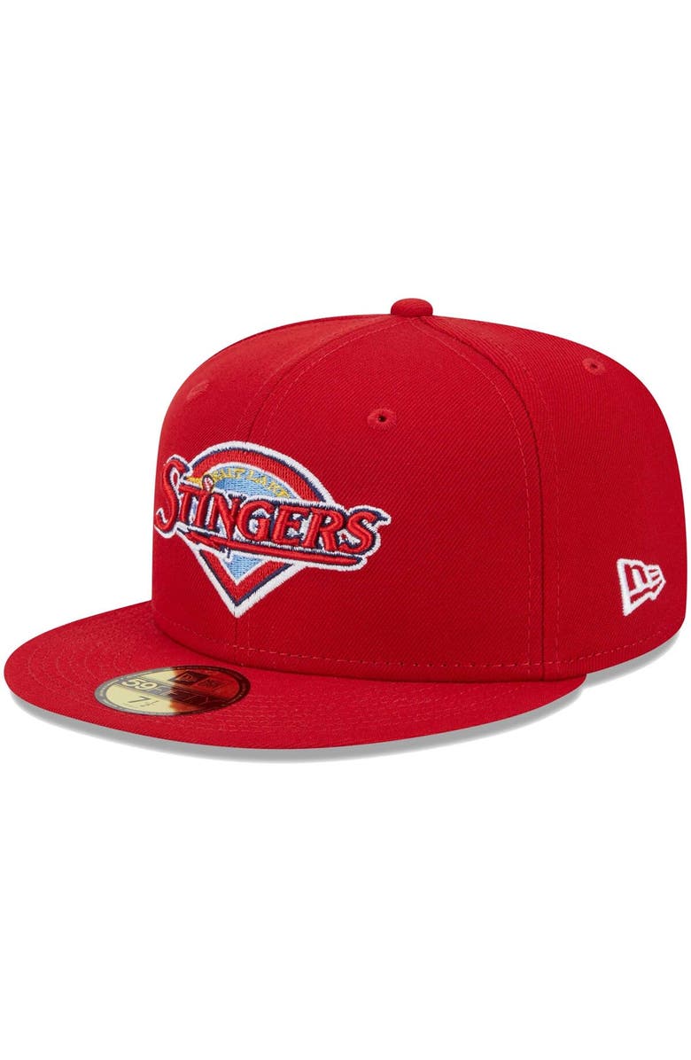 New Era Men's New Era Red Salt Lake Bees Theme Nights Salt Lake Stingers 59FIFTY Fitted Hat, Main, color,