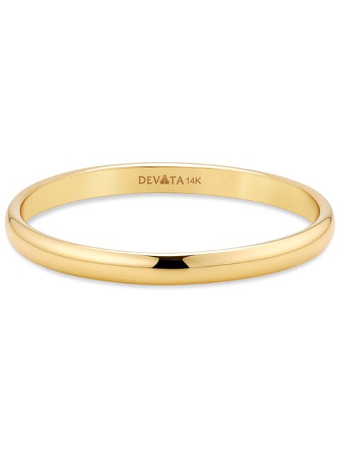 2mm Dome Forever Band Ring in 14K Gold