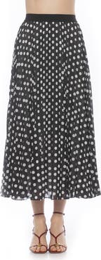 Alexia Admor Kesia Midi Chiffon Pleated Skirt