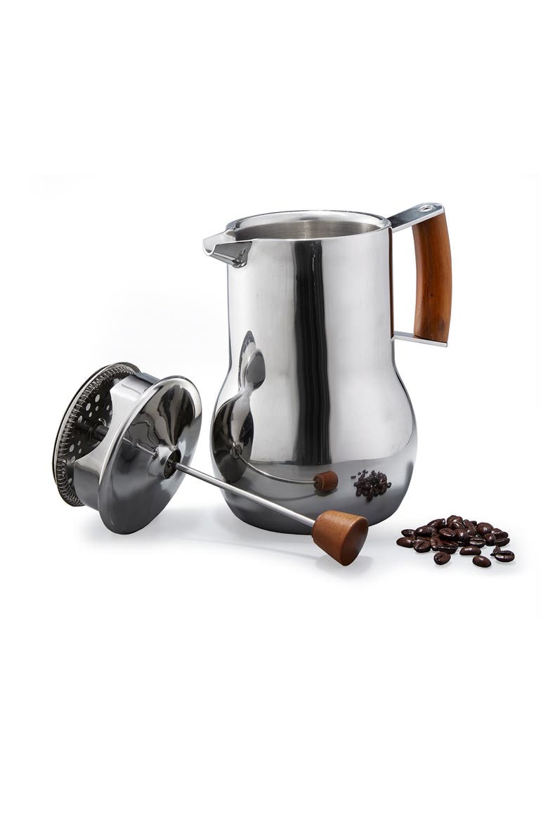 'Bulbo' French Press, Main, color, SILVER