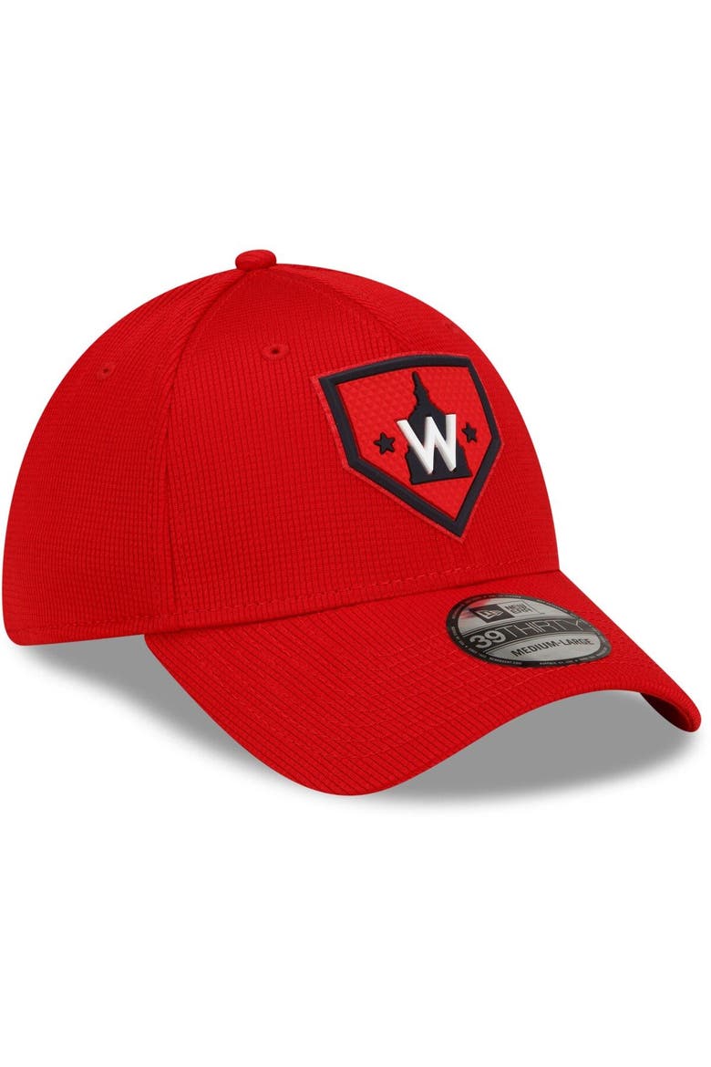 Men's New Era Red Washington Nationals 2022 Clubhouse 39THIRTY Flex Hat, Alternate, color, Red