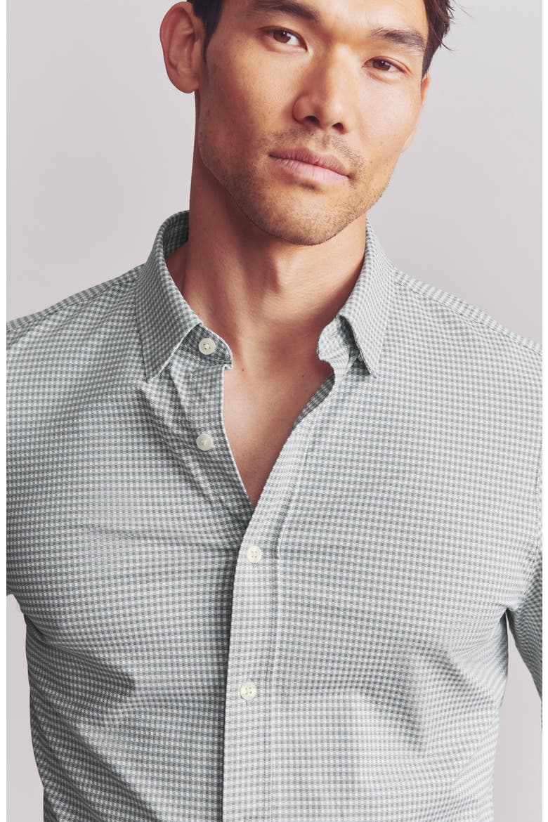 Commuter Slim Fit Button-Up Shirt, Alternate, color, SEAGRASS GREEN CHECK