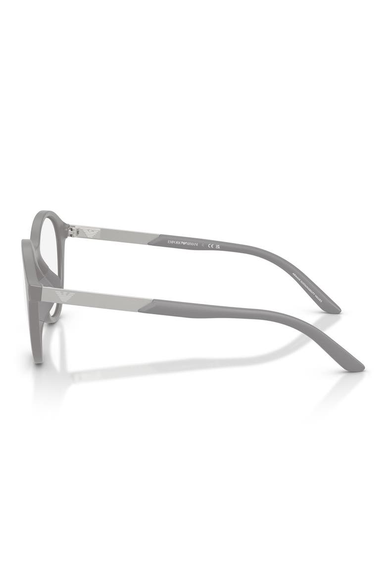 Kids' 48mm Round Optical Glasses & Clip-On Sunglasses, Alternate, color, MATTE GREY / CLEAR