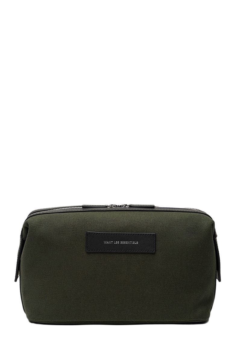 Kenyatta Organic Cotton Canvas Toiletry Bag, Main, color, Green