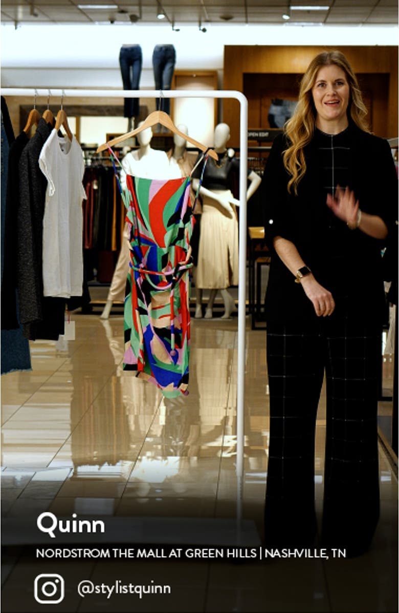 Monstera Leaf Linen Blend Sundress, sales video thumbnail