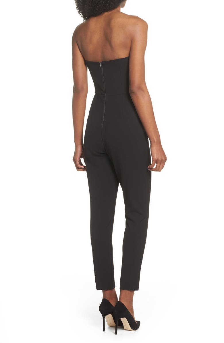 Adelyn Rae Strapless Slim Leg Jumpsuit, Alternate, color,