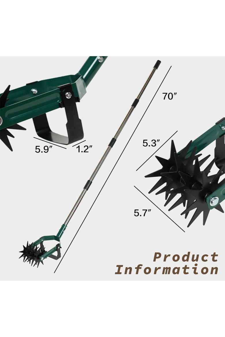 70 in 2-in-1 Rotary Cultivator & Weeder, Alternate, color, Multicolored