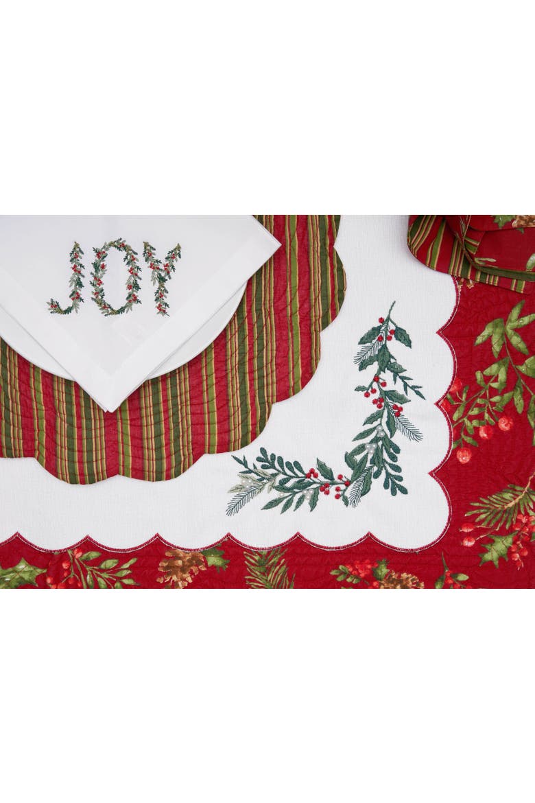 Maureen Floral Reversible Quilted Runner 14" x 51", Alternate, color, Red