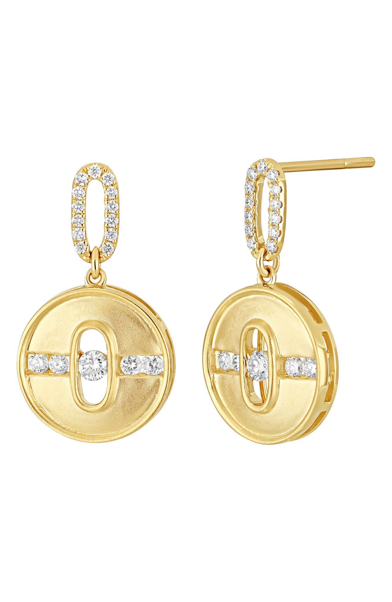 18k Gold Diamond Kiera Drop Earrings