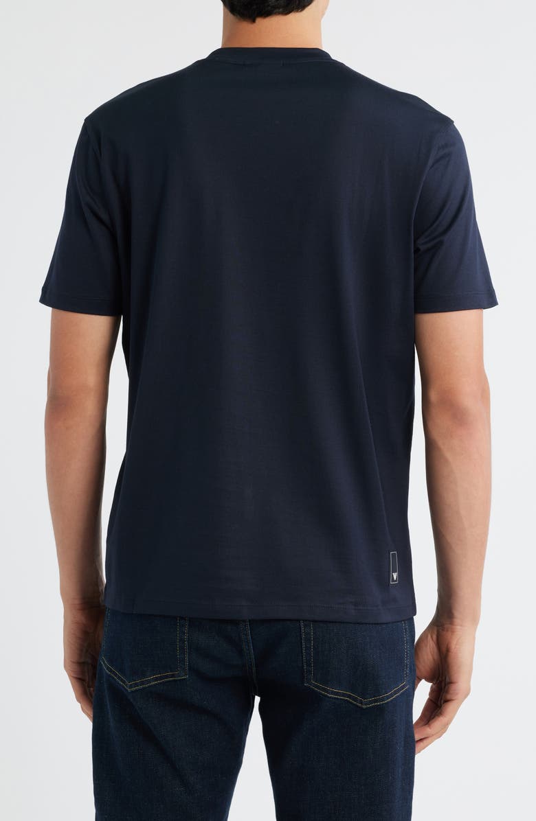 Emporio Armani Logo Embroidered Cotton T-Shirt, Alternate, color, 