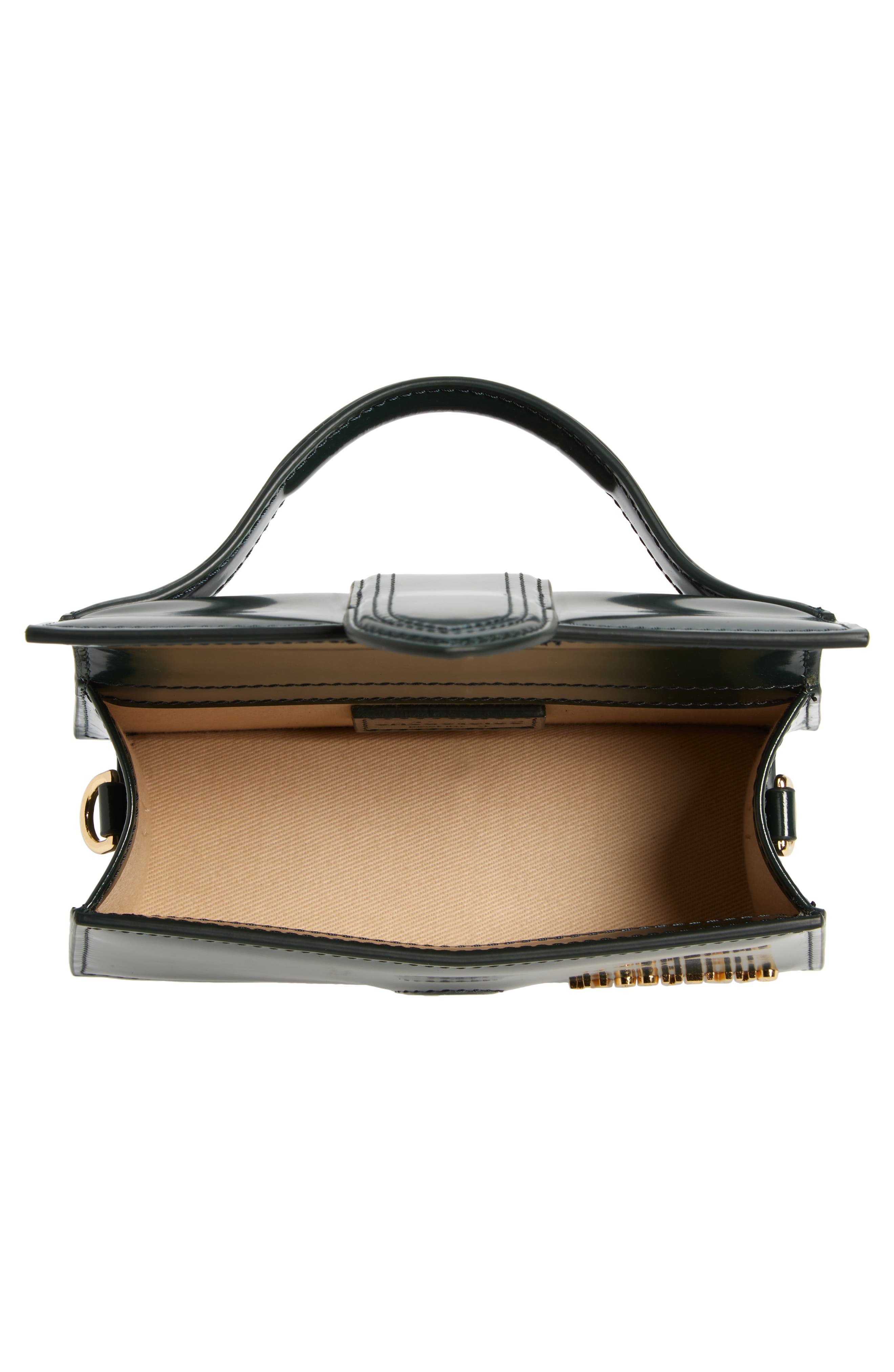 Jacquemus Le Bambino Leather Shoulder Bag, Alternate, color, Dark Green 590