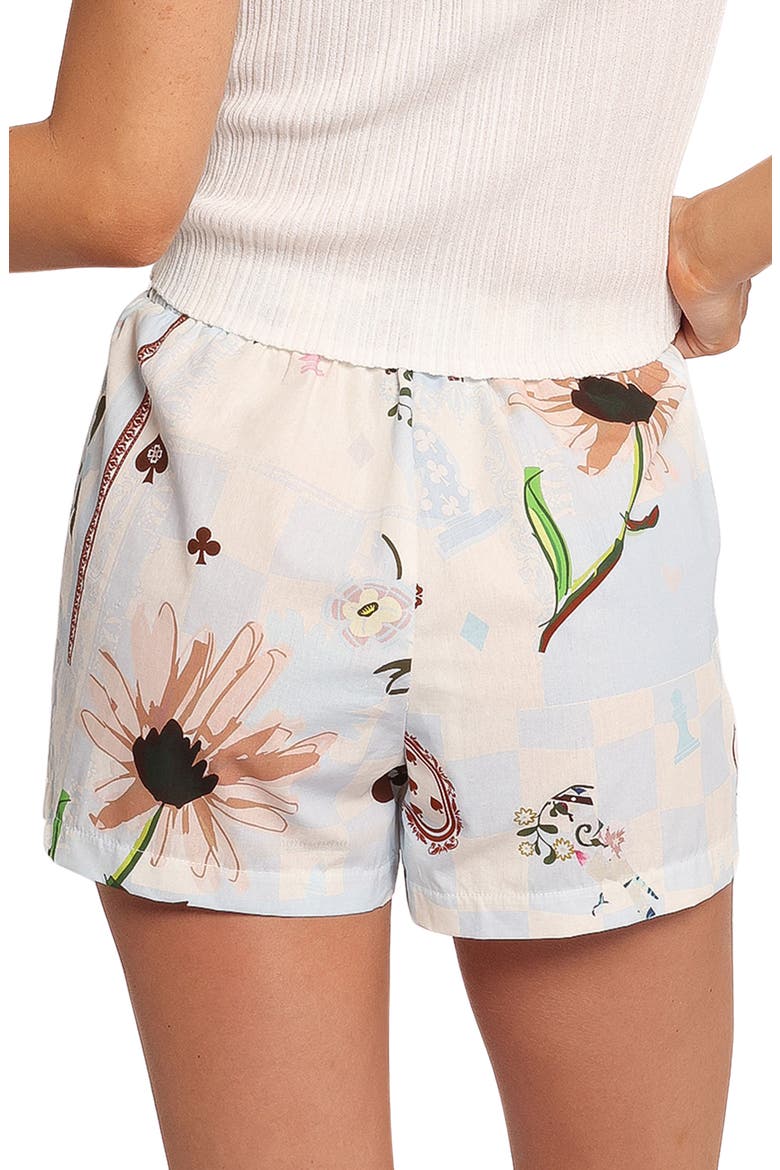 James Floral Cotton Drawstring Shorts, Alternate, color, BLUE FLORAL
