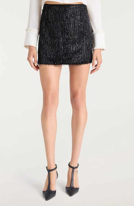 Cinq à Sept Leia Sequin Fringe Miniskirt