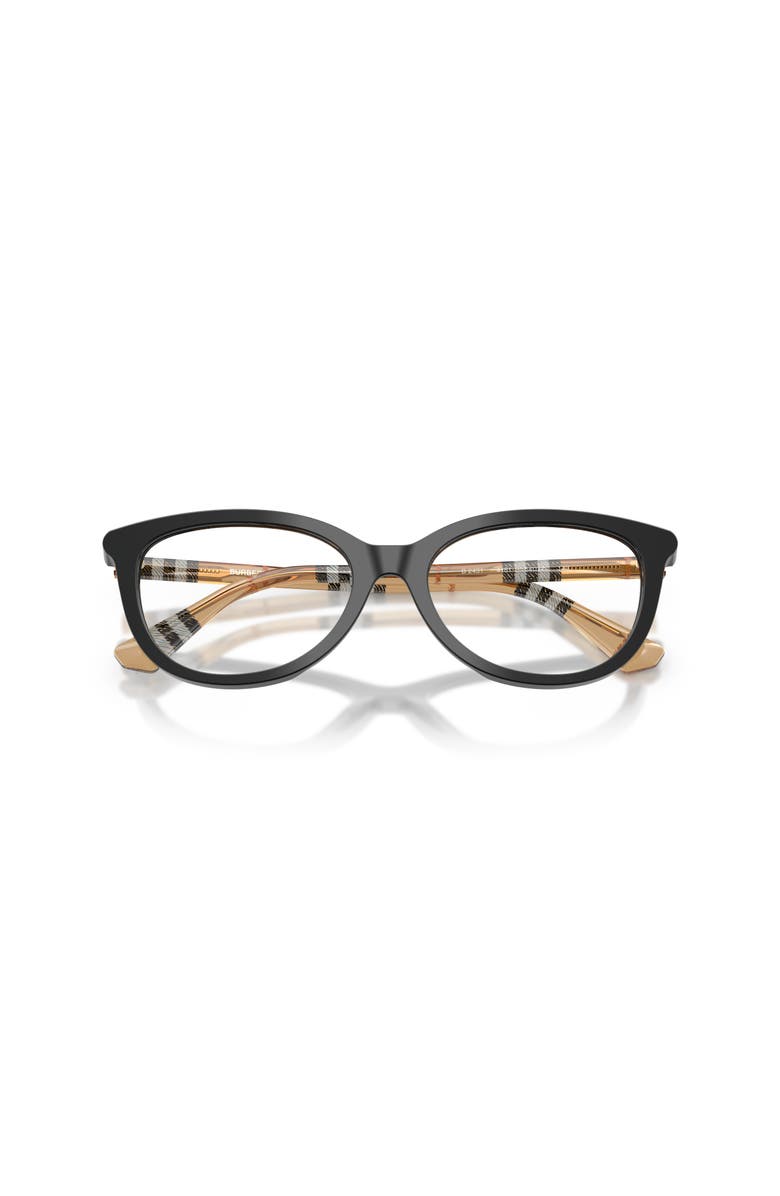 Burberry 54mm Cat Eye optical glasses, Alternate, color, Black