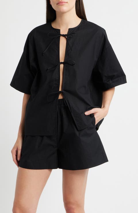 Evadne Tie Front Top