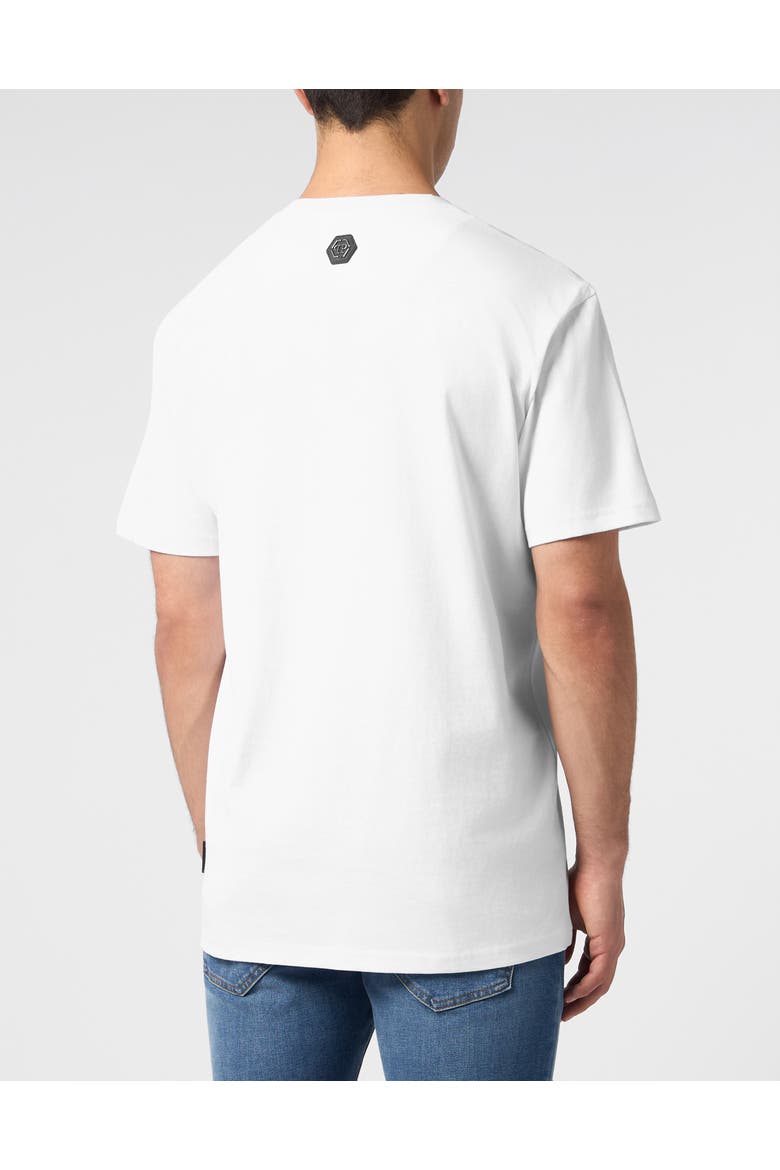Round Neck T-Shirt Teddy Plane Stones Men, Alternate, color, white