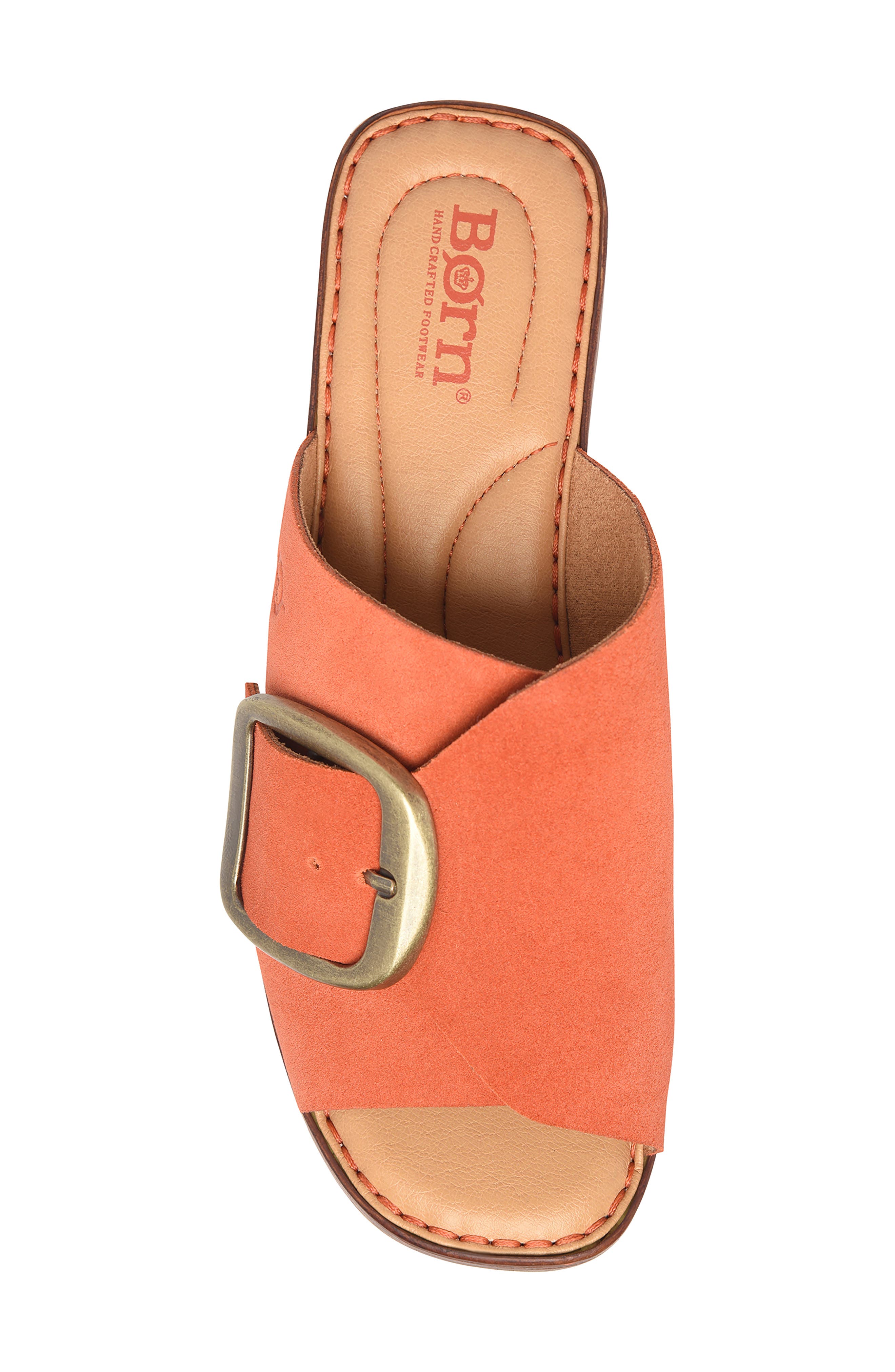 Bangle Platform Slide Sandal, Alternate, color, ORANGE SUEDE