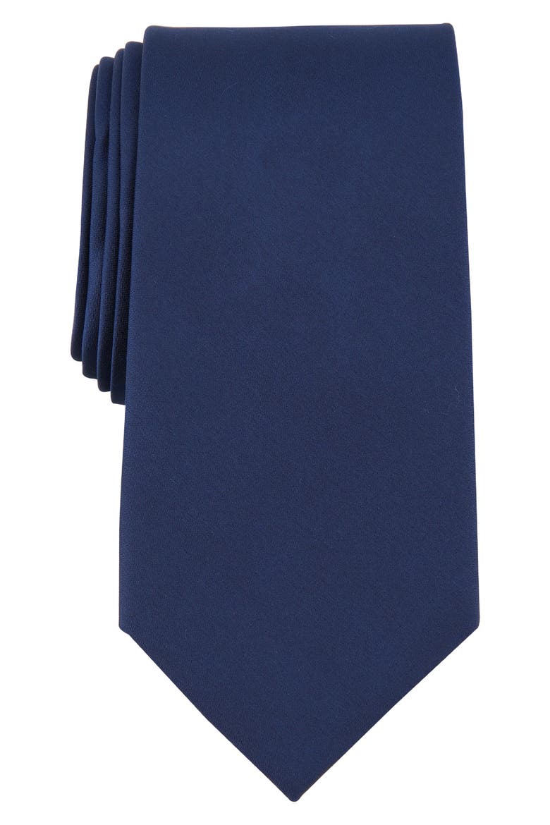 Sapphire Satin Tie, Main, color, NAVY
