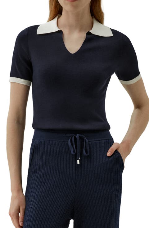 Timeless Mei Silk Knit Polo