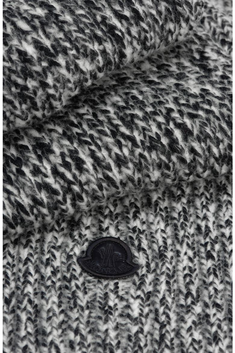 Creativo Logo Patch Wool Blend Scarf, Alternate, color, GREY