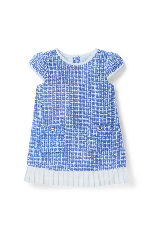 Janie And Jack The Trending Tweed Dress In Blue