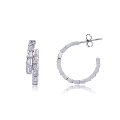 CZ Snake Hoop Earrings