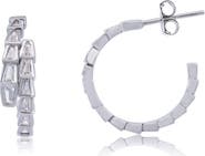 The Lovery Fine Jewelry CZ Snake Hoop Earrings