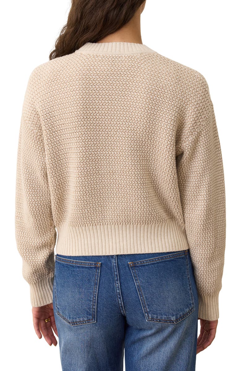 Marine Layer Robin Text Crewneck Sweater, Alternate, color, Almond