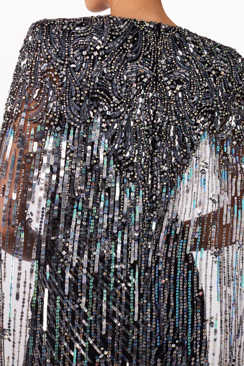 Gold Rush Gown, Alternate, color, Liquorice