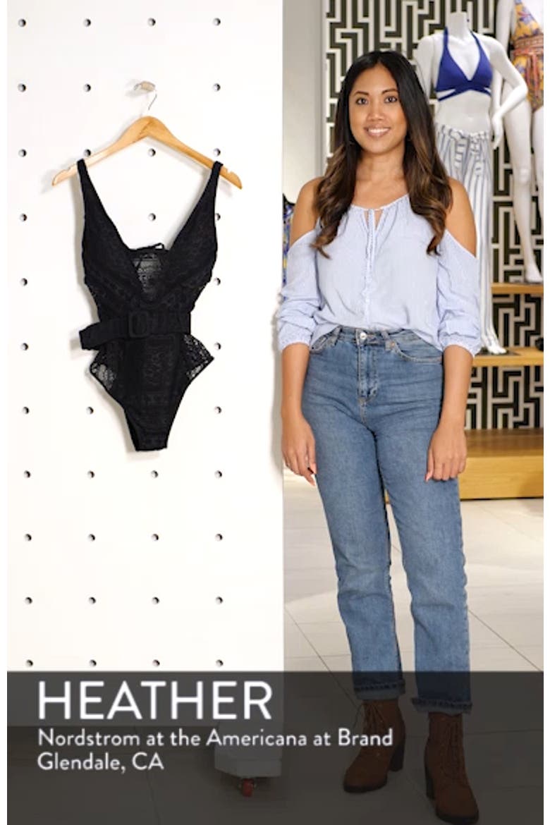 Color Play Belted One-Piece Swimsuit video