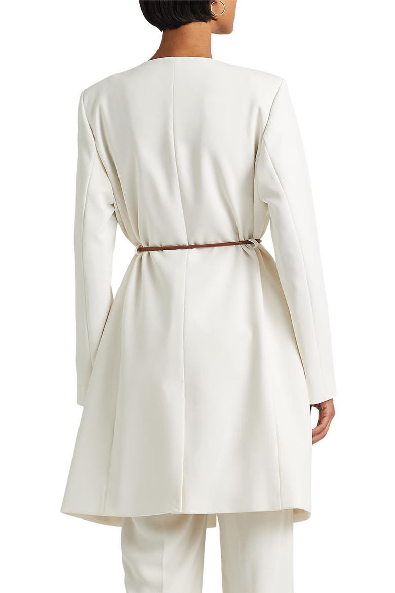 Belted Crepe Jacket, Alternate, color, NATURAL CREAM