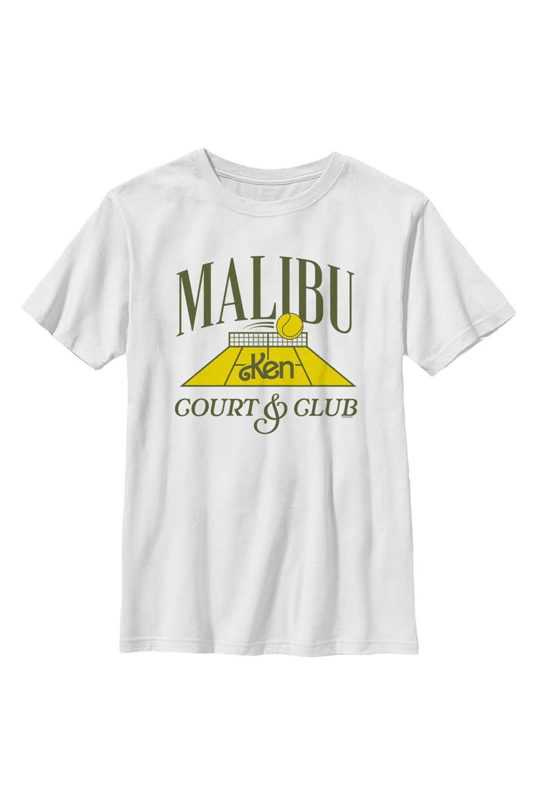 Boys' Malibu Ken Court Club T-Shirt, Main, color, White