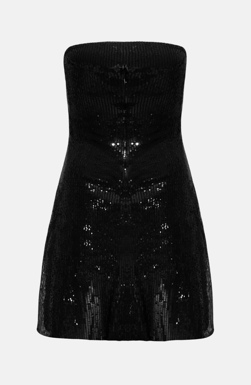 Ow Collection Maya Sequin Dress In Black