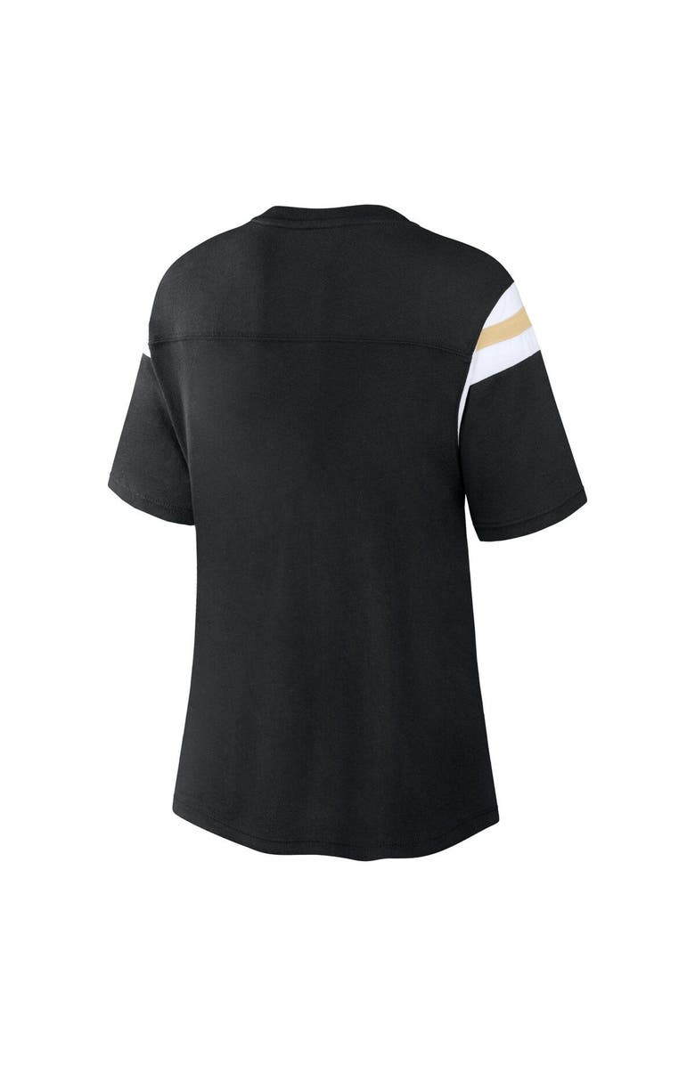 FANATICS Women's Fanatics Branded Black New Orleans Saints Earned Stripes T-Shirt, Alternate, color, Black