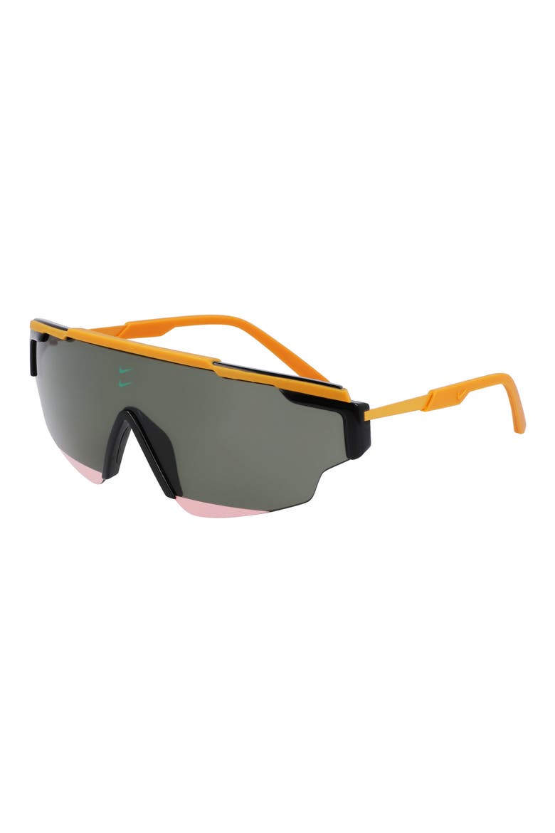 Marquee Edge 64mm Shield Sunglasses, Alternate, color, MONARCH/ GREEN