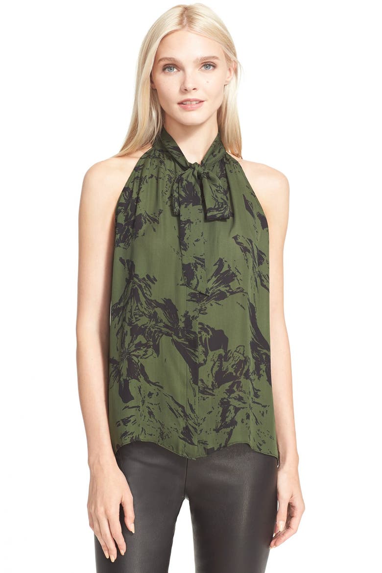 'Brantling' Sleeveless Print Silk Top, Main, color, CEDAR PRIMROSE