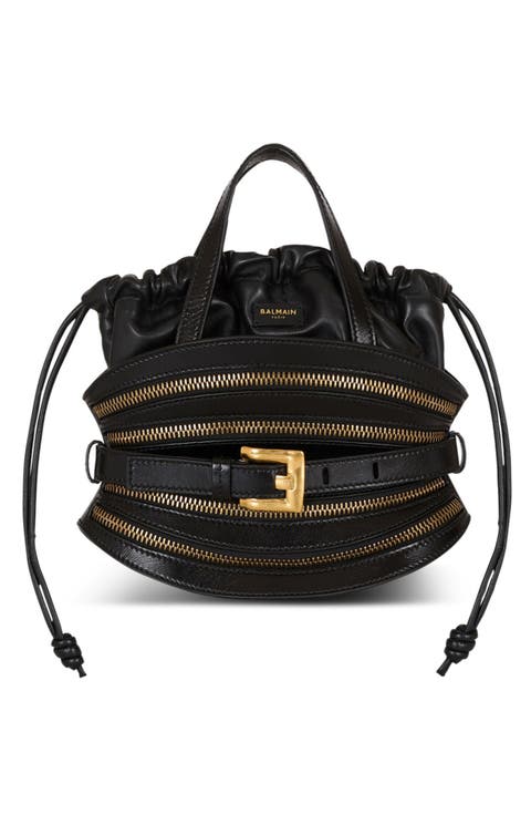 Mini Shuffle Zips bag in calfskin leather